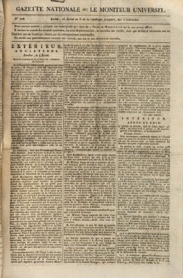 Gazette nationale, ou le moniteur universel (Le moniteur universel) Dienstag 6. Mai 1800