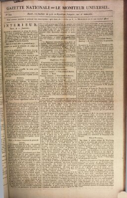 Gazette nationale, ou le moniteur universel (Le moniteur universel) Sonntag 30. August 1801
