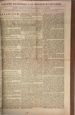 Gazette nationale, ou le moniteur universel (Le moniteur universel) Freitag 6. November 1801