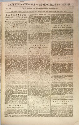 Gazette nationale, ou le moniteur universel (Le moniteur universel) Samstag 23. Januar 1802