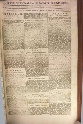 Gazette nationale, ou le moniteur universel (Le moniteur universel) Freitag 29. Januar 1802