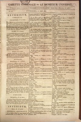 Gazette nationale, ou le moniteur universel (Le moniteur universel) Freitag 17. April 1807