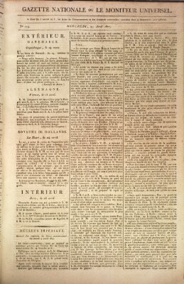 Gazette nationale, ou le moniteur universel (Le moniteur universel) Donnerstag 23. April 1807