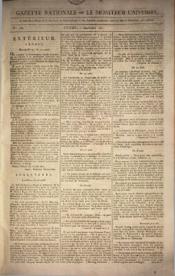 Gazette nationale, ou le moniteur universel (Le moniteur universel) Montag 7. September 1807
