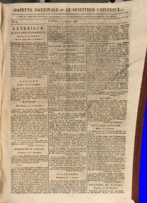 Gazette nationale, ou le moniteur universel (Le moniteur universel) Dienstag 19. Januar 1808