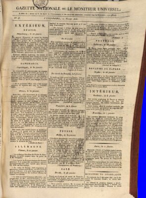 Gazette nationale, ou le moniteur universel (Le moniteur universel) Freitag 12. Februar 1808