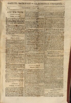 Gazette nationale, ou le moniteur universel (Le moniteur universel) Freitag 1. April 1808
