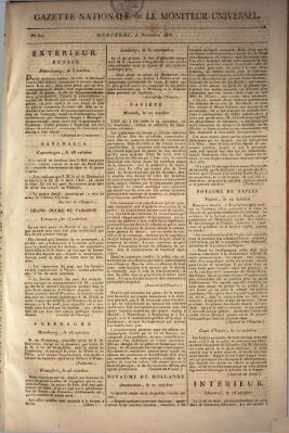 Gazette nationale, ou le moniteur universel (Le moniteur universel) Mittwoch 2. November 1808