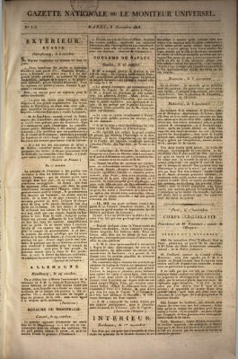 Gazette nationale, ou le moniteur universel (Le moniteur universel) Dienstag 8. November 1808