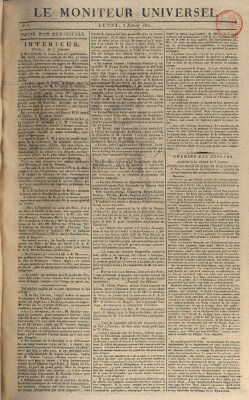 Le moniteur universel Montag 8. Januar 1821