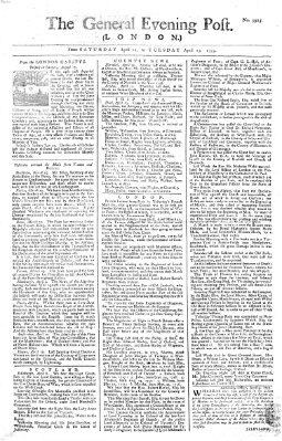 The general evening post Sonntag 13. April 1755