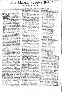 The general evening post Samstag 8. November 1755