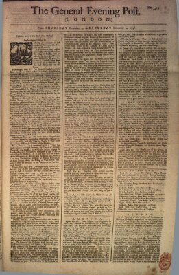 The general evening post Donnerstag 2. Dezember 1756