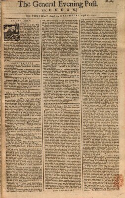 The general evening post Samstag 27. August 1757