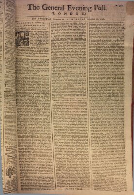 The general evening post Donnerstag 30. November 1758