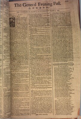 The general evening post Donnerstag 7. Dezember 1758