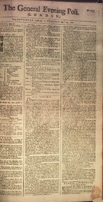 The general evening post Montag 28. April 1760
