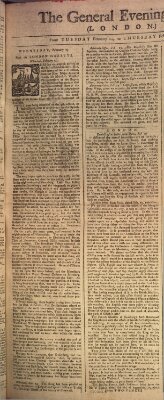The general evening post Donnerstag 26. Februar 1761