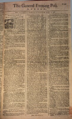 The general evening post Montag 21. Dezember 1761