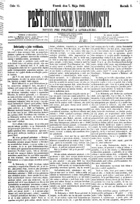 Pešťkbudínske vedomosti Dienstag 7. Mai 1861