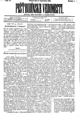 Pešťkbudínske vedomosti Freitag 6. September 1861