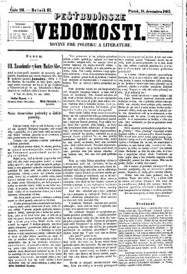 Pešťkbudínske vedomosti Freitag 18. Dezember 1863