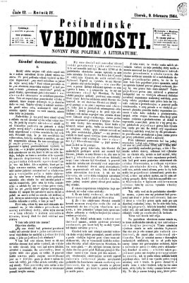 Pešťkbudínske vedomosti Dienstag 9. Februar 1864