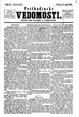 Pešťkbudínske vedomosti Freitag 27. Mai 1864