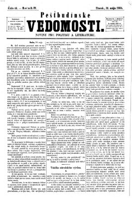 Pešťkbudínske vedomosti Dienstag 31. Mai 1864