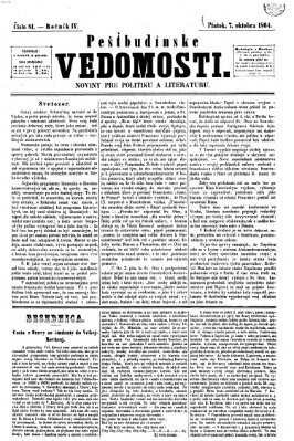 Pešťkbudínske vedomosti Freitag 7. Oktober 1864