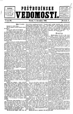 Pešťkbudínske vedomosti Freitag 8. Dezember 1865