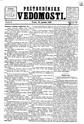 Pešťkbudínske vedomosti Freitag 26. Januar 1866