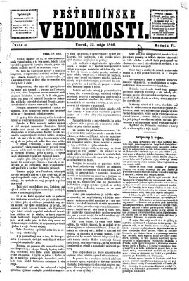 Pešťkbudínske vedomosti Dienstag 22. Mai 1866