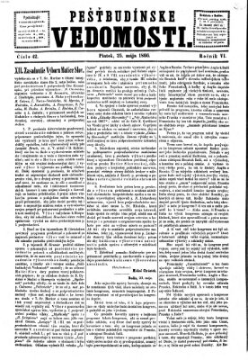 Pešťkbudínske vedomosti Freitag 25. Mai 1866