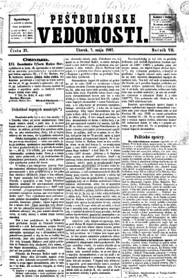 Pešťkbudínske vedomosti Dienstag 7. Mai 1867