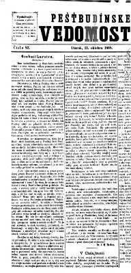 Pešťkbudínske vedomosti Dienstag 13. Oktober 1868