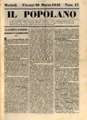 Il popolano Dienstag 28. März 1848