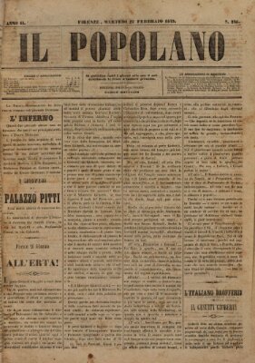 Il popolano Dienstag 27. Februar 1849