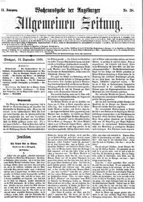 Augsburger allgemeine Zeitung Freitag 18. September 1868