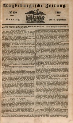 Magdeburgische Zeitung Sonntag 17. September 1848