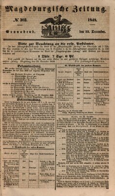 Magdeburgische Zeitung Samstag 23. Dezember 1848