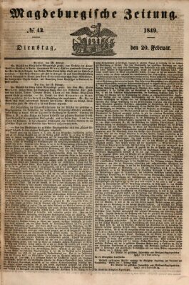 Magdeburgische Zeitung Dienstag 20. Februar 1849