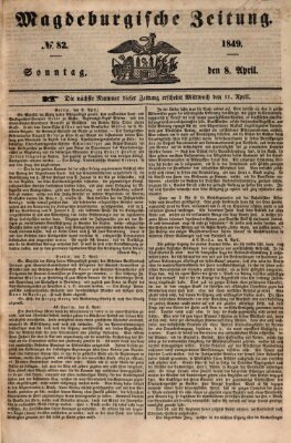 Magdeburgische Zeitung Sonntag 8. April 1849