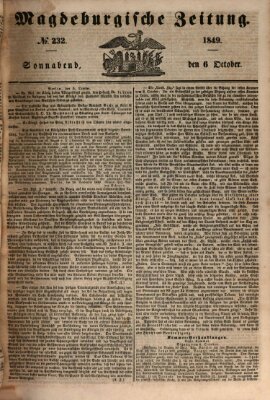 Magdeburgische Zeitung Samstag 6. Oktober 1849