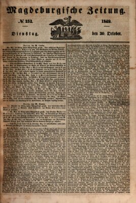 Magdeburgische Zeitung Dienstag 30. Oktober 1849