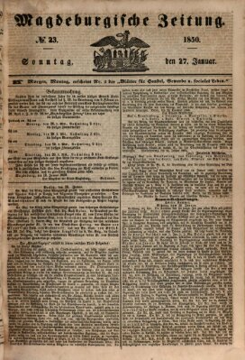 Magdeburgische Zeitung Sonntag 27. Januar 1850