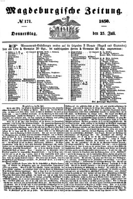 Magdeburgische Zeitung Donnerstag 25. Juli 1850