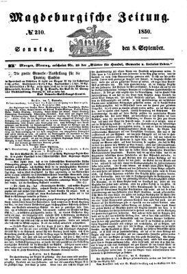 Magdeburgische Zeitung Sonntag 8. September 1850