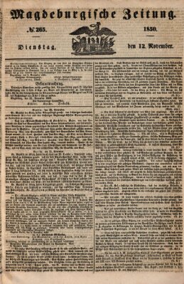Magdeburgische Zeitung Dienstag 12. November 1850