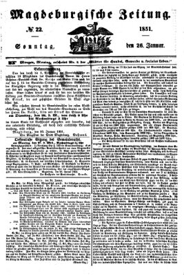 Magdeburgische Zeitung Sonntag 26. Januar 1851